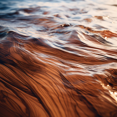 Close up of the surface of the sea water with waves and ripplesの素材
