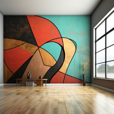 Modern bright interiors with bokeh effectの素材