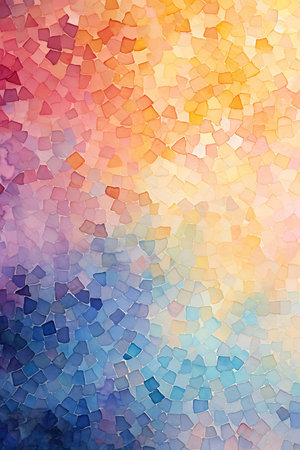 Colorful abstract background. Multi-colored mosaic tiles.の素材