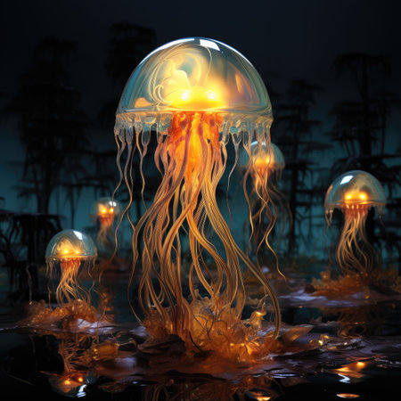 Jellyfish in the oceanの素材