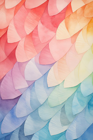 Abstract colorful background with curved lines in pastel colors. Paper textureの素材