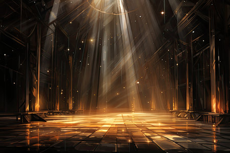 stage lighting effect, glowing lines and spotlights,の素材