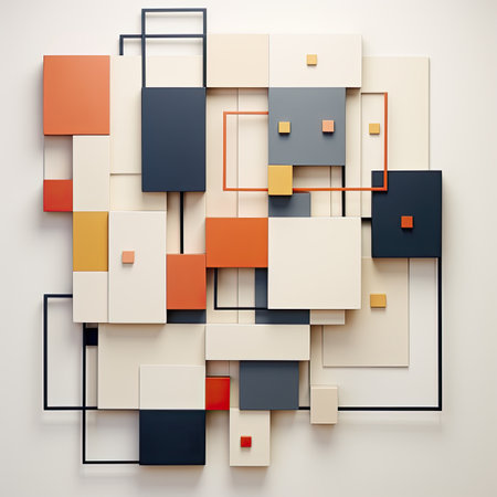 Abstract background with geometric shapes.の素材