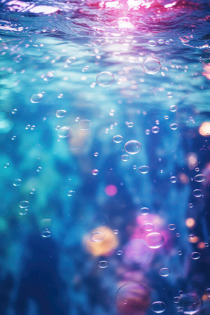 Bubbles under water. Underwater background.の素材