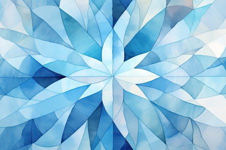 Abstract background with a blue pattern in the form of a flower.の素材