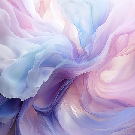 abstract background with blue and pink flowing fabricの素材