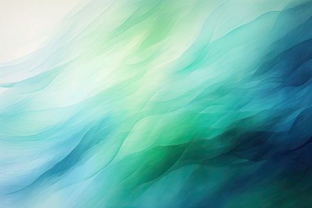 abstract blue and green background with smooth lines and wavesの素材