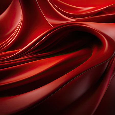 abstract red silk drapery backgroundの素材