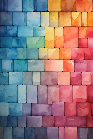 Abstract background of multicolored cubes. Multicolored background.の素材