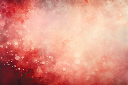 Abstract red background with bokeh defocused lights and stars.の素材