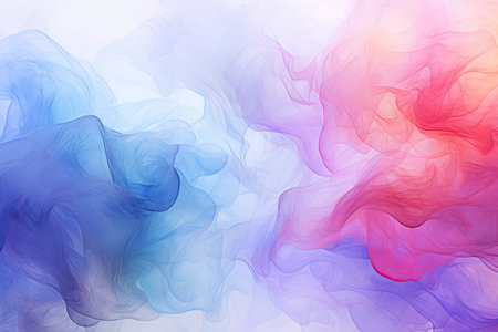 Abstract blue and pink smoke on white background. Fantasy fractal texture.の素材