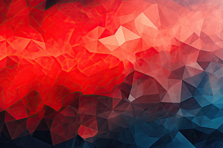 Red and blue polygonal background. Abstract polygonal backgroundの素材