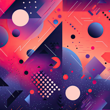 Abstract background with geometric elements.の素材
