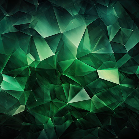 Abstract background with green triangles.の素材