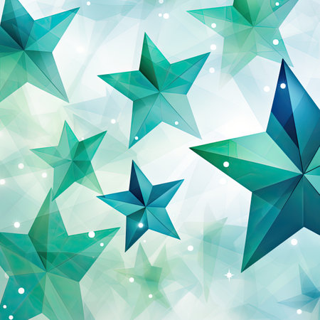 Abstract polygonal background with stars.の素材