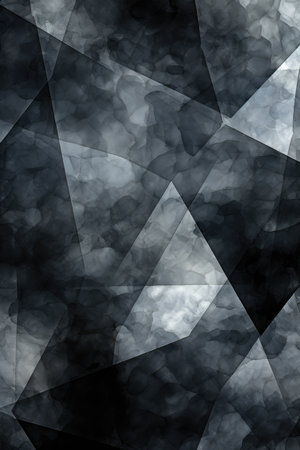 Abstract background with black and white polygons.の素材