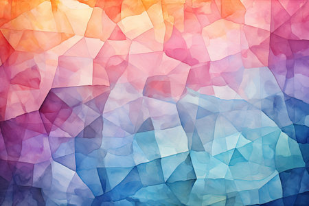Abstract watercolor background with blue, pink, yellow and purple colorsの素材