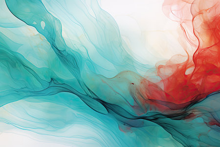 Abstract background of acrylic paint in water. Colorful abstract background.の素材