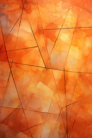Abstract watercolor background in orange tones.の素材