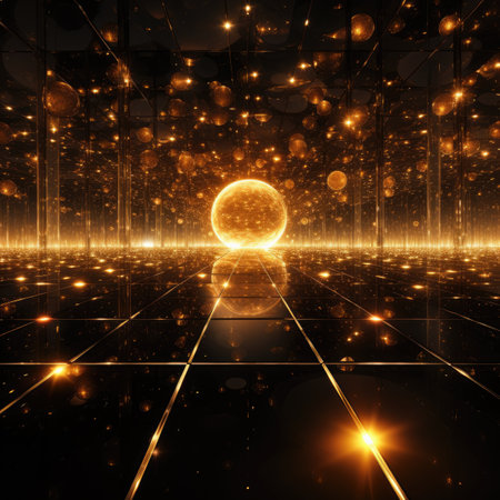 abstract background with a glowing sphere in the form of a circleの素材