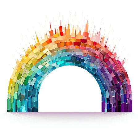 Abstract rainbow backgroundの素材