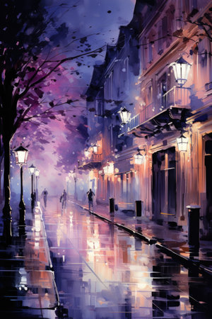 a street in cityの素材