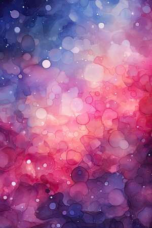 Abstract watercolor background with beautiful bokeh lights.の素材
