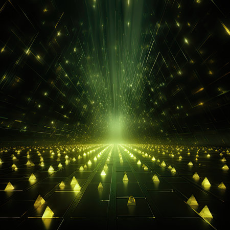 abstract futuristic background with lights and raysの素材