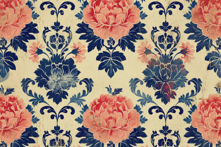 Vintage floral background.の素材