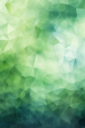 Abstract green and blue polygonal background.の素材