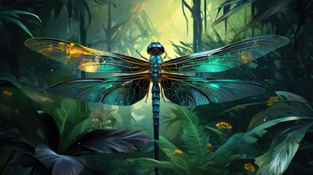 Dragonfly in the forest.の素材