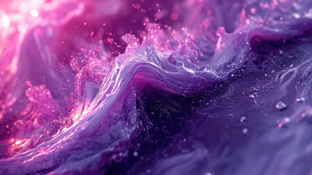 Abstract water background with Purple liquid background.の素材