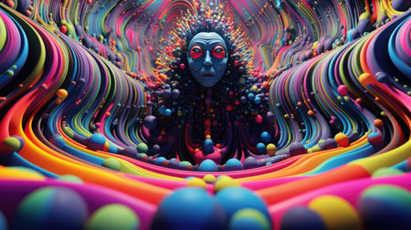 abstract geometric composition,digital art works.の素材