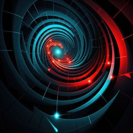 Abstract background. luminous swirling. Elegant glowing circle.の素材