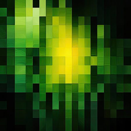 abstract green background with some cubic elements in it (see more in my portfolio)の素材