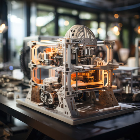 3D model of the car engine in the exhibition hall of the museumの素材