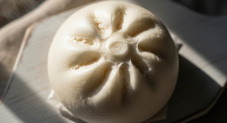 steamed buns in the sun, close-up, selective focusの素材