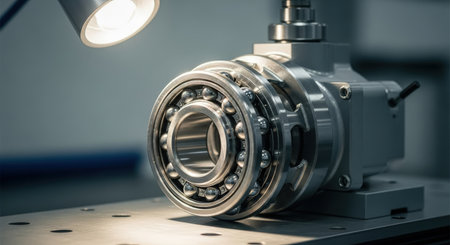 The image of the ball bearing on the CNC milling machineの素材