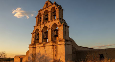Tower of an old church in the townの素材