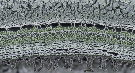 Macro closeup of water droplets on the surface of a plantの素材