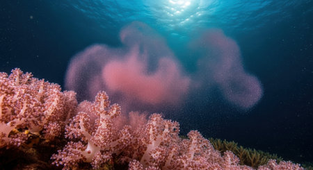 Tropical coral reef and water plantsの素材