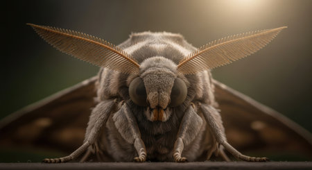 Close up of a moth in the nature.の素材