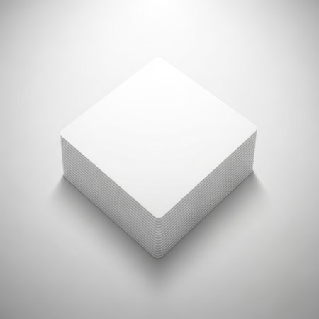Stack of white paper cards on a white background. Vector illustration.の素材