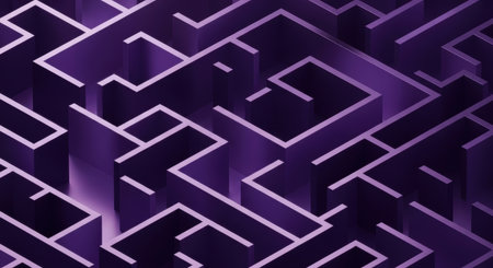 Purple maze background.の素材