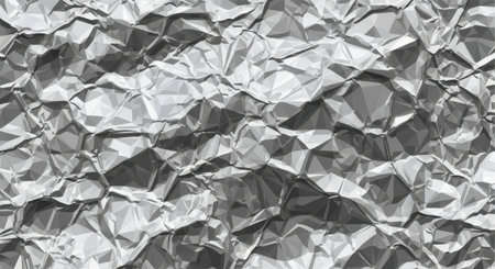 Silver crumpled paper background. Crumpled paper background.の素材
