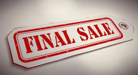 a final sale label on a white background.の素材