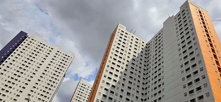Tall building perspective, professional modern building skyscraper, tall apartment, business...