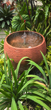 Antique ceramic and pottery decorative clay jugs and pot, a set of ancient utensils for interior or exterior decorations, good also for multimedia design creationの写真素材