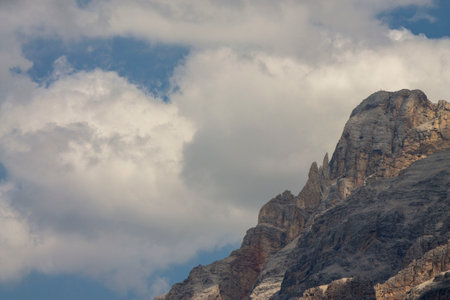 Dolomites mountains in Italy, Tre Cime di Lavaredoの写真素材
