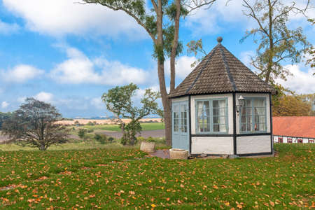 Landscape with bazeboの写真素材